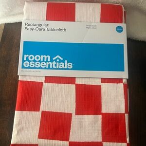 Room Essentials Red and White Checkered Tablecloth